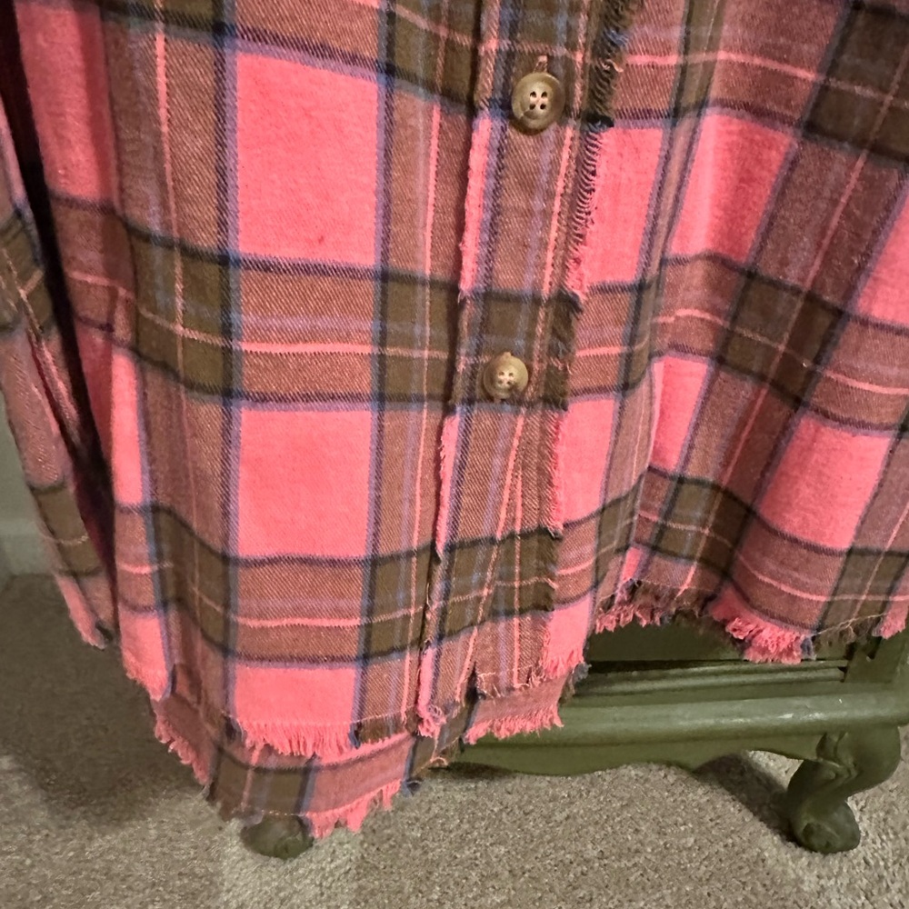 Pink Flannel shirt NWT - Picture 8 of 13